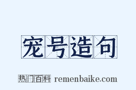 宠号造句是什么意思的图片
